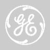 General Electric (GE) logo in grayscale